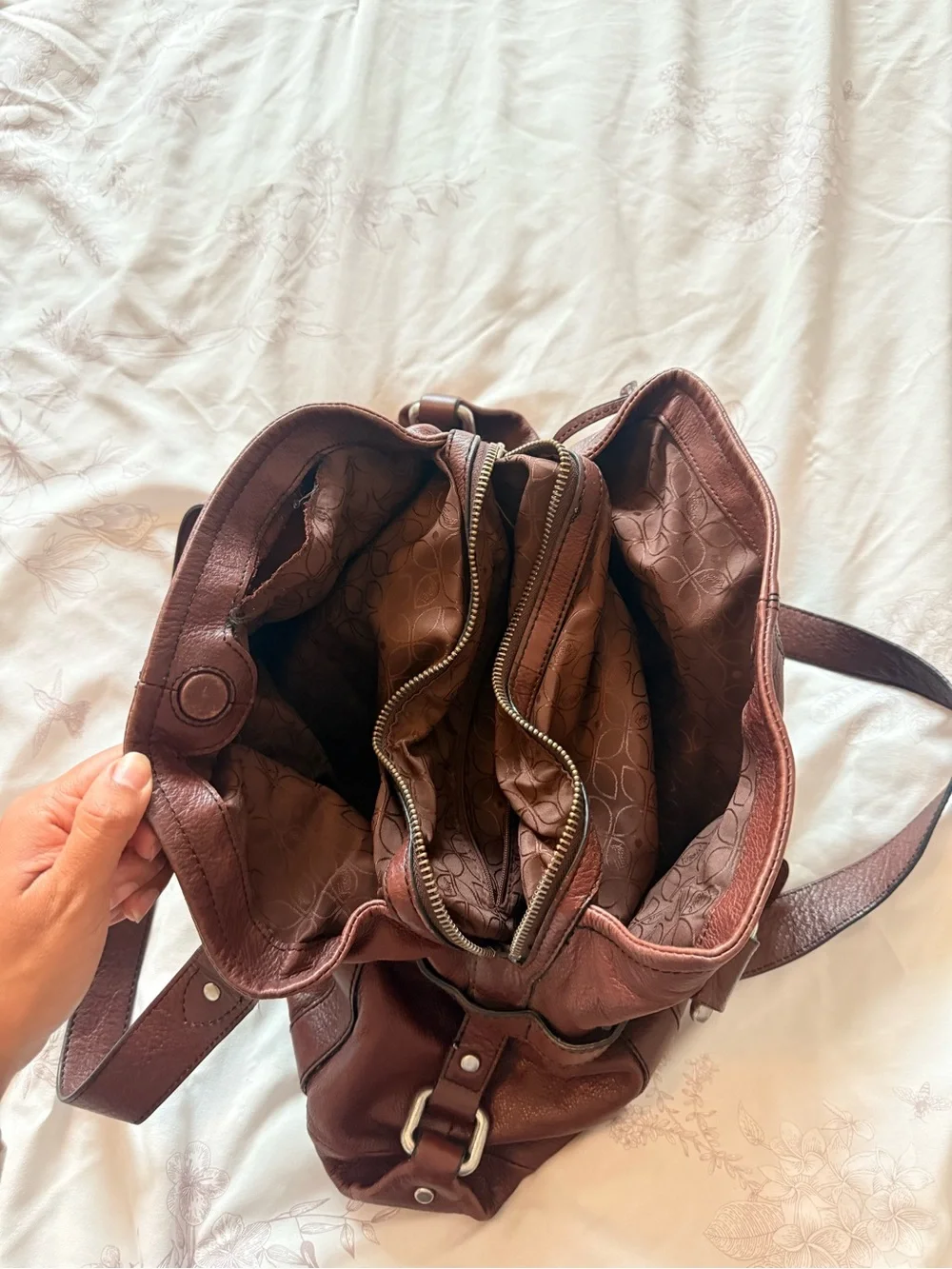 Fossil | Vintage Leather Maddox Satchel Hobo Buckle Handbag